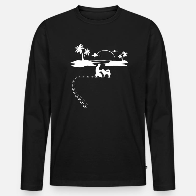 Schönes Eurasier Geschenk - Männer Premium Bio Langarmshirt - Schwarz