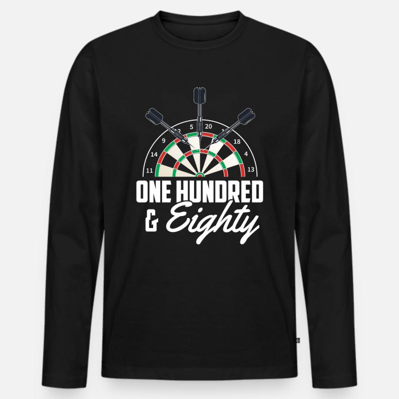 Dart - Männer Premium Bio Langarmshirt - Schwarz