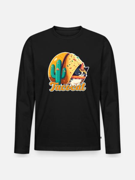 Funny Animals Graphic - Men's Premium Organic Long Sleeve Shirt - black