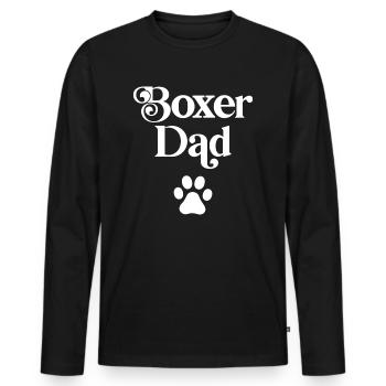 Boxer Dad - Men's Premium Organic Long Sleeve Shirt - black - Front - Nico (187cm)
