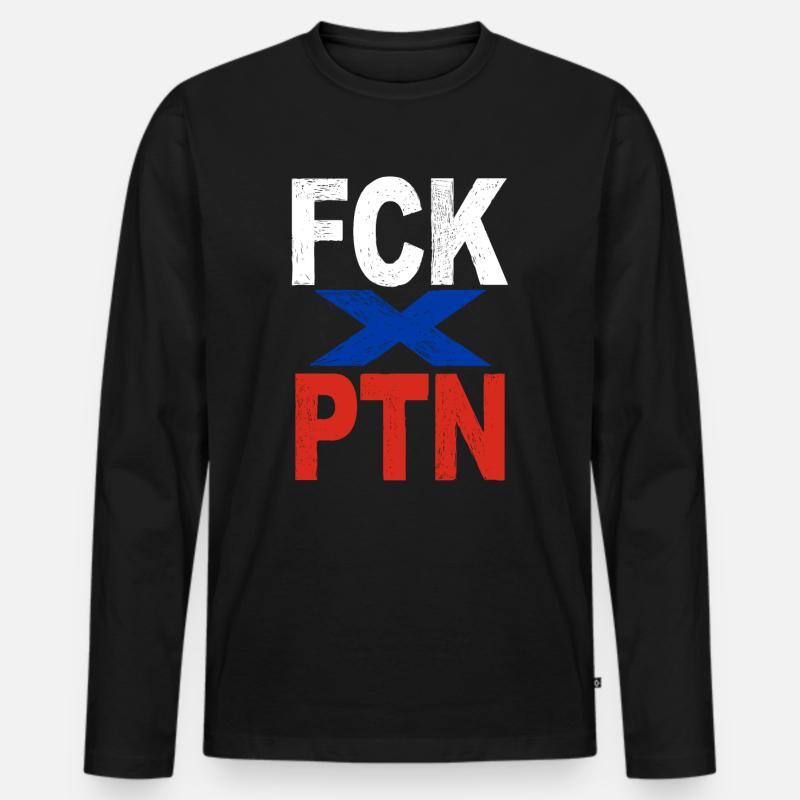 FCK PTN - Männer Premium Bio Langarmshirt - Schwarz