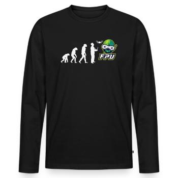 FPV Drohnen Evolution Geschenk Technik Roboter - Männer Premium Bio Langarmshirt - Schwarz - Vorne - Nico (187cm)
