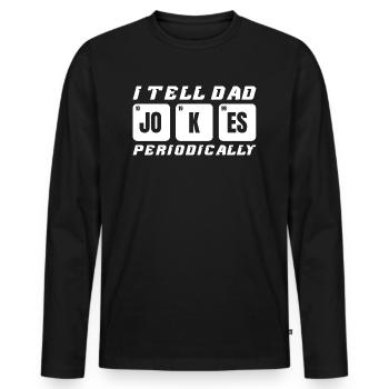 Je raconte des blagues à papa périodiquement Chimiste Papa Papa - T-shirt manches longues Premium bio Homme - noir - Devant - Nico (187cm)