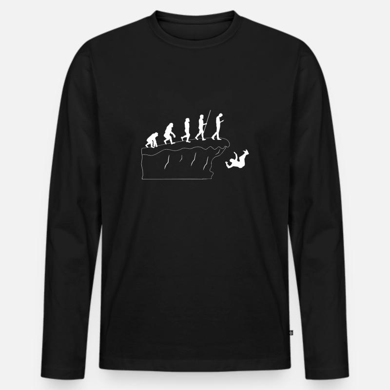 Evolution generation smartphone - Men's Premium Organic Long Sleeve Shirt - black