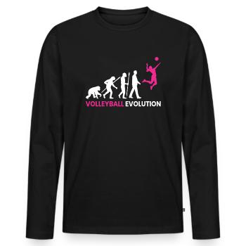 Evolution Volleyball - T-shirt manches longues Premium bio Homme - noir - Devant - Nico (187cm)