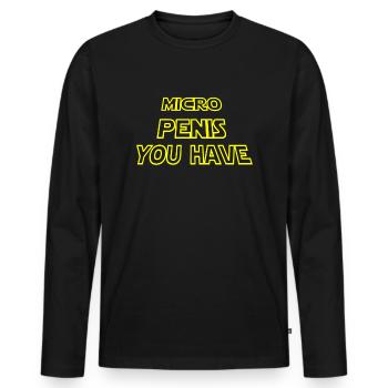Micro Penis You Have | Galaxy Style - Men's Premium Organic Long Sleeve Shirt - black - Front - Nico (187cm)