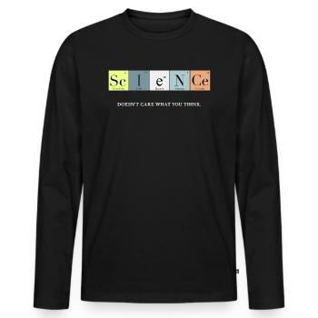 Science doesn’t care Periodic Table of Elements - T-shirt manches longues Premium bio Homme - noir - Devant - Nico (187cm)