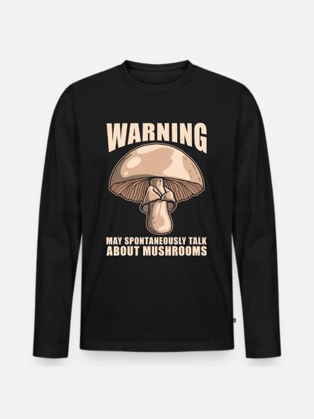 Svampe svampe plukker Svamp plukker - Premium økologisk langærmet T-shirt til mænd - sort