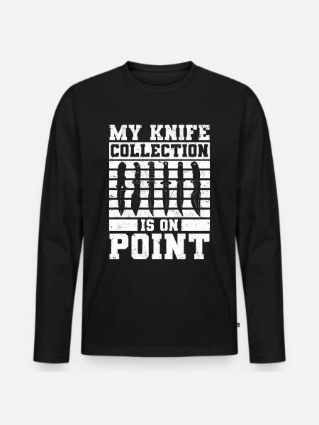 Knife collector - Men's Premium Organic Long Sleeve Shirt - black