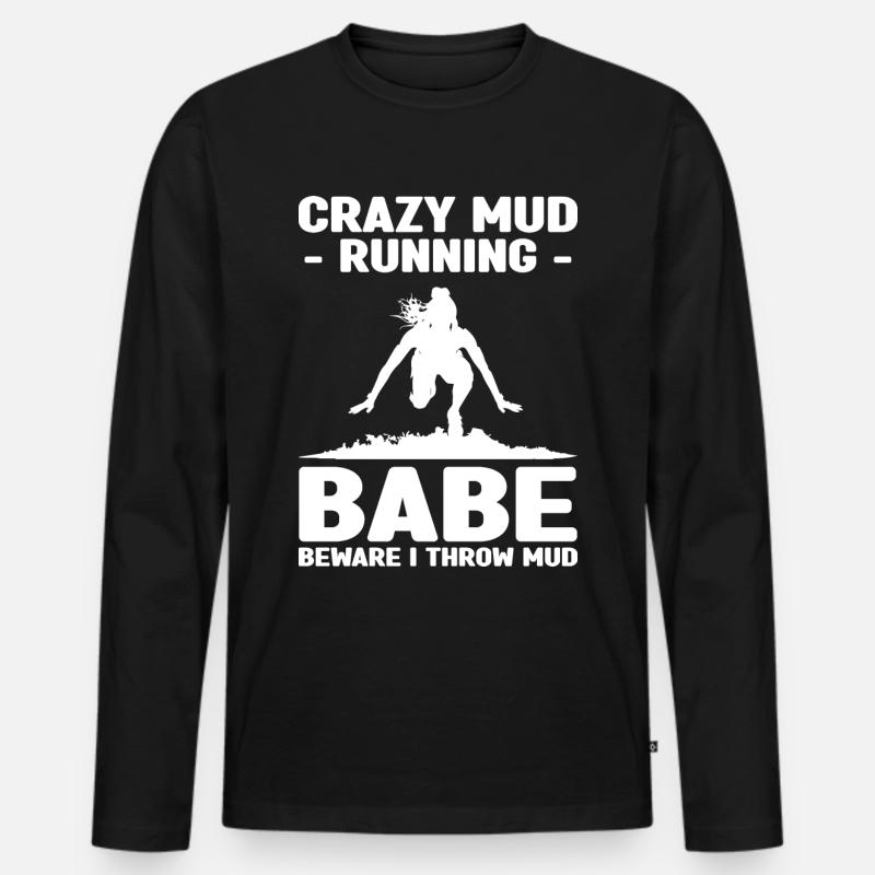 Matschrennen - Männer Premium Bio Langarmshirt - Schwarz