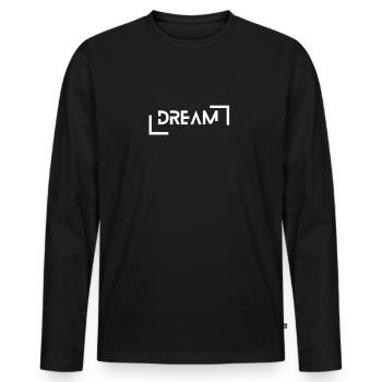 Dream - T-shirt manches longues Premium bio Homme - noir - Devant - Nico (187cm)