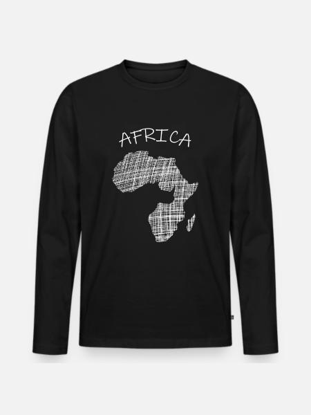 Afrika Africa - Männer Premium Bio Langarmshirt - Schwarz