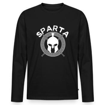 Sparta - Spartans - Men's Premium Organic Long Sleeve Shirt - black - Front - Nico (187cm)