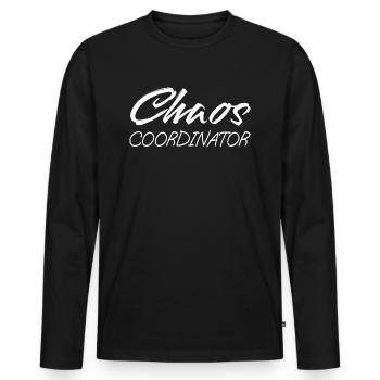 Schule Lehrer Erzieher Kindergarten Geschenkidee - Männer Premium Bio Langarmshirt - Schwarz - Vorne - Nico (187cm)