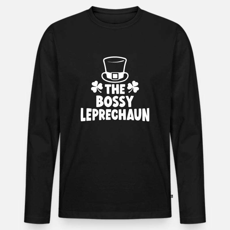 Der herrische Kobold - Männer Premium Bio Langarmshirt - Schwarz