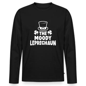 Der launische Kobold - Männer Premium Bio Langarmshirt - Schwarz - Vorne - Nico (187cm)