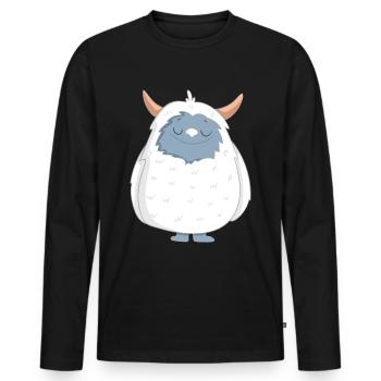 yeti - Men's Premium Organic Long Sleeve Shirt - black - Front - Nico (187cm)