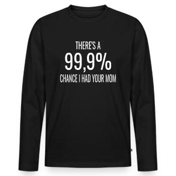 Men Sarcasm Saying Black Humor Fun - Men's Premium Organic Long Sleeve Shirt - black - Front - Nico (187cm)