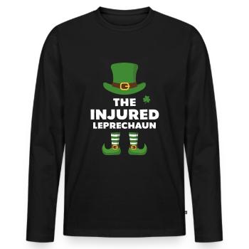 Le lutin blessé - T-shirt manches longues Premium bio Homme - noir - Devant - Nico (187cm)