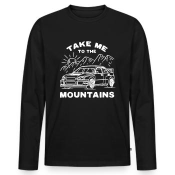 Take me to the Mountains WRX STI rally hill climb - Men's Premium Organic Long Sleeve Shirt - black - Front - Nico (187cm)