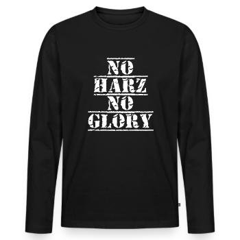 no resin no glory - Men's Premium Organic Long Sleeve Shirt - black - Front - Nico (187cm)
