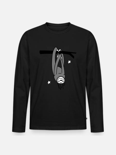 enjoy - Men's Premium Organic Long Sleeve Shirt - black