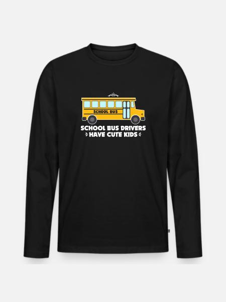 Schulbusfahrer Haben Süße Kinder Busunternehmen - Männer Premium Bio Langarmshirt - Schwarz