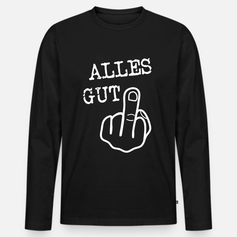 Alles gut - Männer Premium Bio Langarmshirt - Schwarz