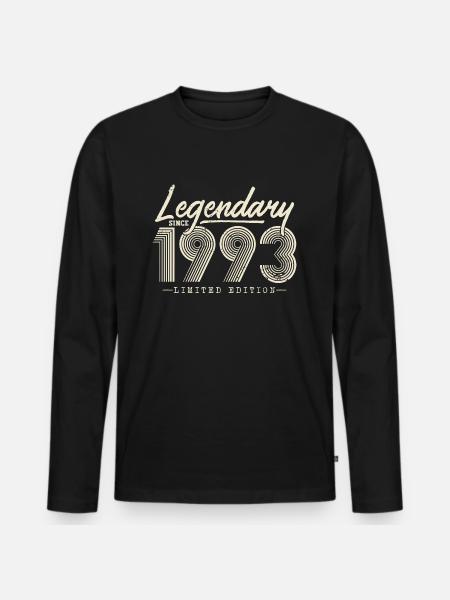 Legendary since 1993 - Men's Premium Organic Long Sleeve Shirt - black