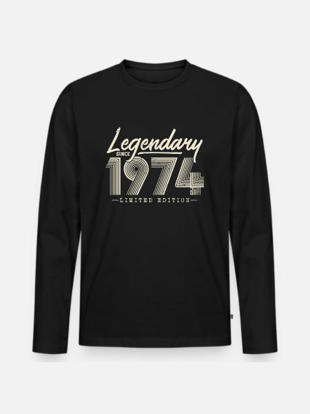 Legendary since 1974 - Men's Premium Organic Long Sleeve Shirt - black
