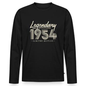 Legendary since 1954 - Men's Premium Organic Long Sleeve Shirt - black - Front - Nico (187cm)