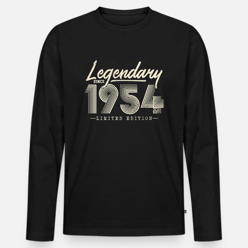 Legendär seit 1954 - Männer Premium Bio Langarmshirt - Schwarz