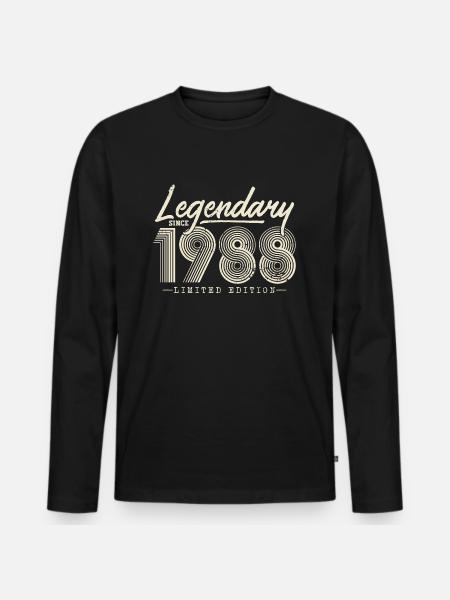 Legendary since 1988 - Men's Premium Organic Long Sleeve Shirt - black