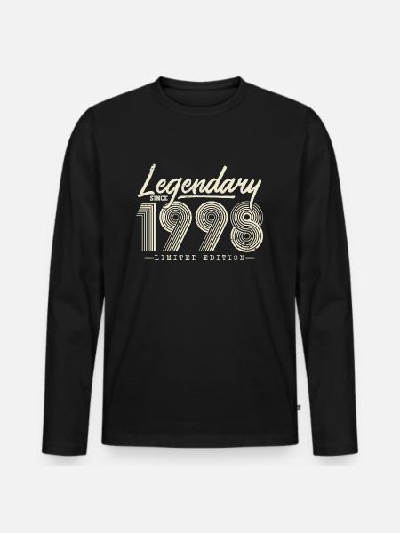 Legendary since 1998 - Men's Premium Organic Long Sleeve Shirt - black