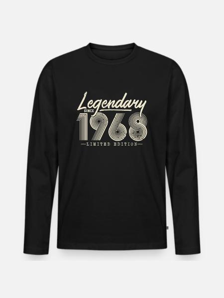 Legendary since 1968 - Men's Premium Organic Long Sleeve Shirt - black