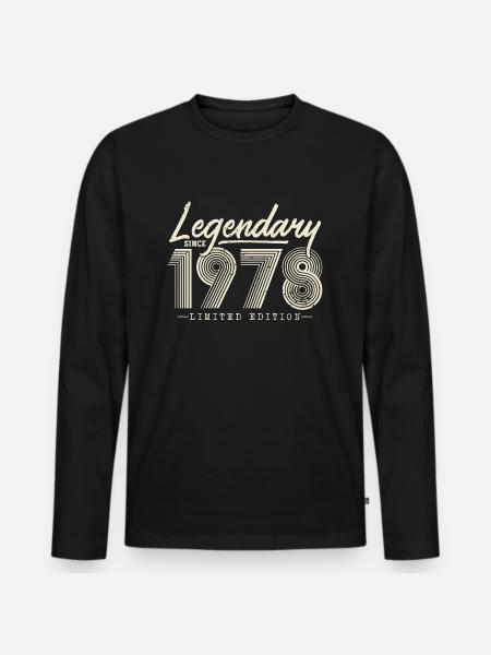 Legendary since 1978 - Men's Premium Organic Long Sleeve Shirt - black