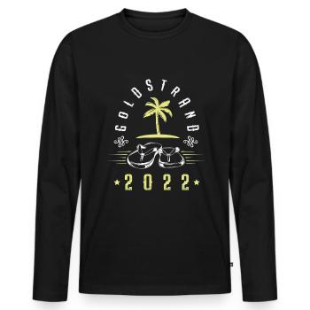 Sables d’Or 2022 - T-shirt manches longues Premium bio Homme - noir - Devant - Nico (187cm)