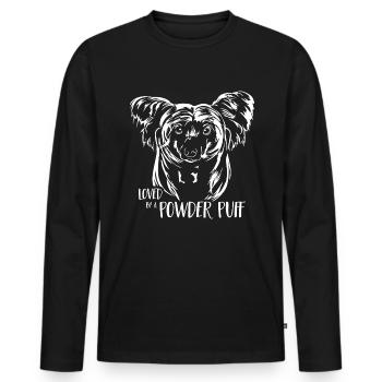POWDER PUFF Chien Dire Chiens Dire Chiens - T-shirt manches longues Premium bio Homme - noir - Devant - Nico (187cm)
