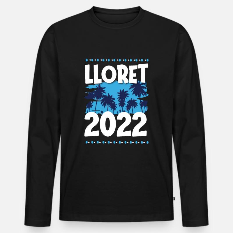 Lloret De Mar 2022 - Männer Premium Bio Langarmshirt - Schwarz