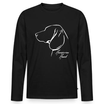 HANOVERIAN HOUND Profil Chiens Wilsigns - T-shirt manches longues Premium bio Homme - noir - Devant - Nico (187cm)