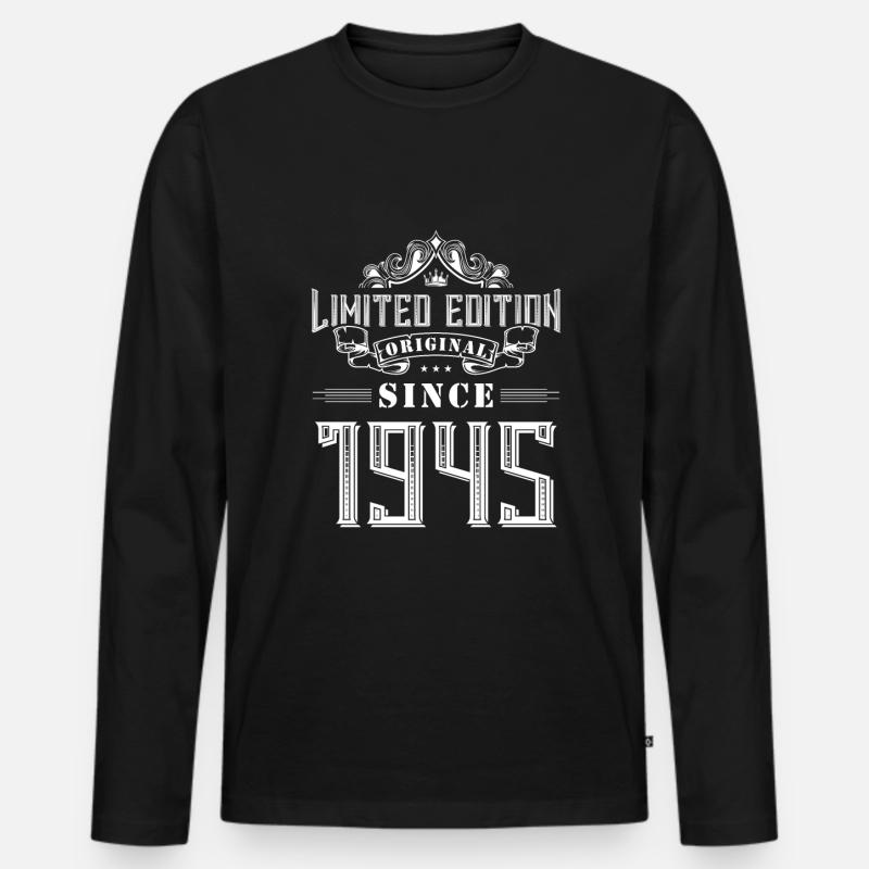 1945 limited edition - Männer Premium Bio Langarmshirt - Schwarz