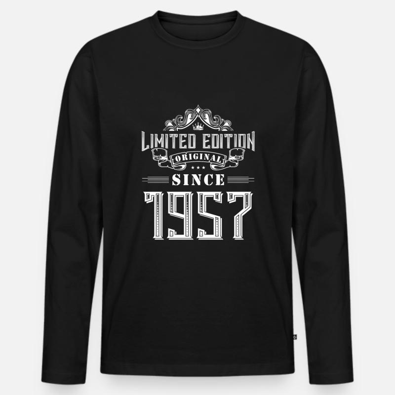 1957 limited edition - Männer Premium Bio Langarmshirt - Schwarz