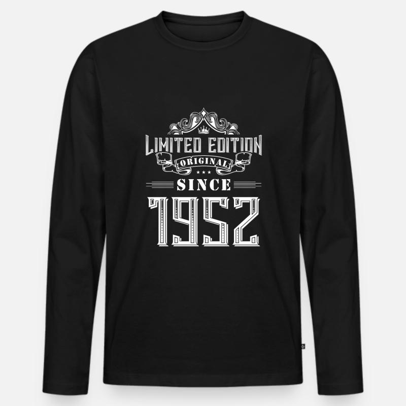 1952 limited edition - Männer Premium Bio Langarmshirt - Schwarz