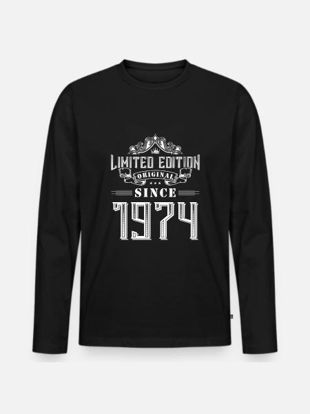 Édition limitée 1974 - T-shirt manches longues Premium bio Homme - noir