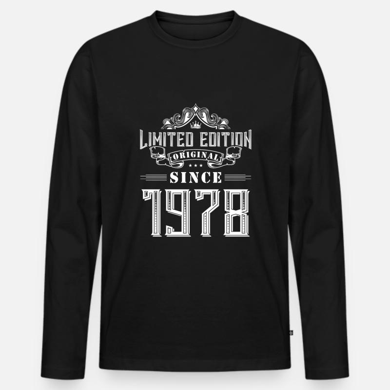 1978 limited edition - Männer Premium Bio Langarmshirt - Schwarz