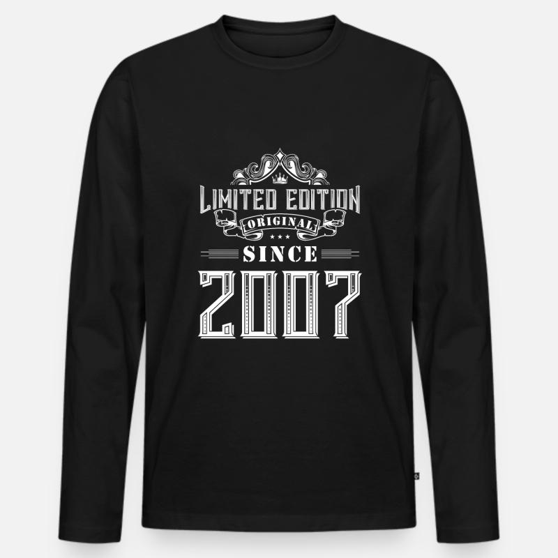 2007 limited edition - Männer Premium Bio Langarmshirt - Schwarz