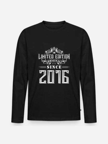 2016 limited edition - Männer Premium Bio Langarmshirt - Schwarz