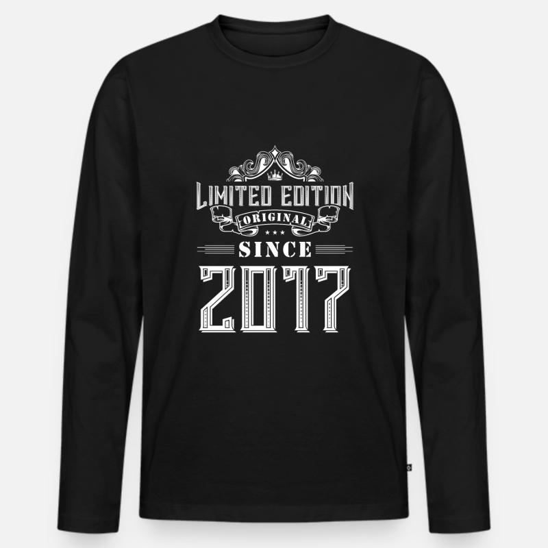 2017 limited edition - Männer Premium Bio Langarmshirt - Schwarz