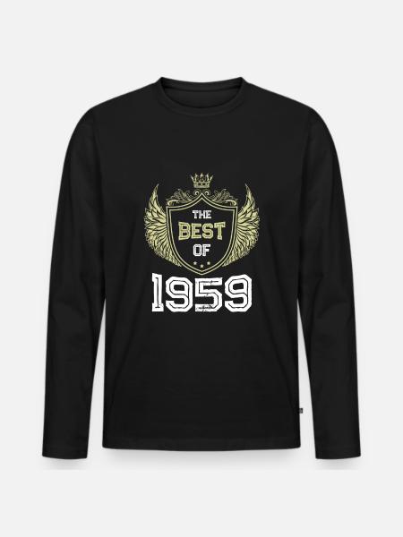 1959 best of - Men's Premium Organic Long Sleeve Shirt - black