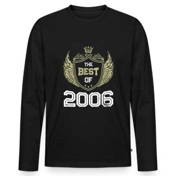 2006 best of - T-shirt manches longues Premium bio Homme - noir - Devant - Nico (187cm)
